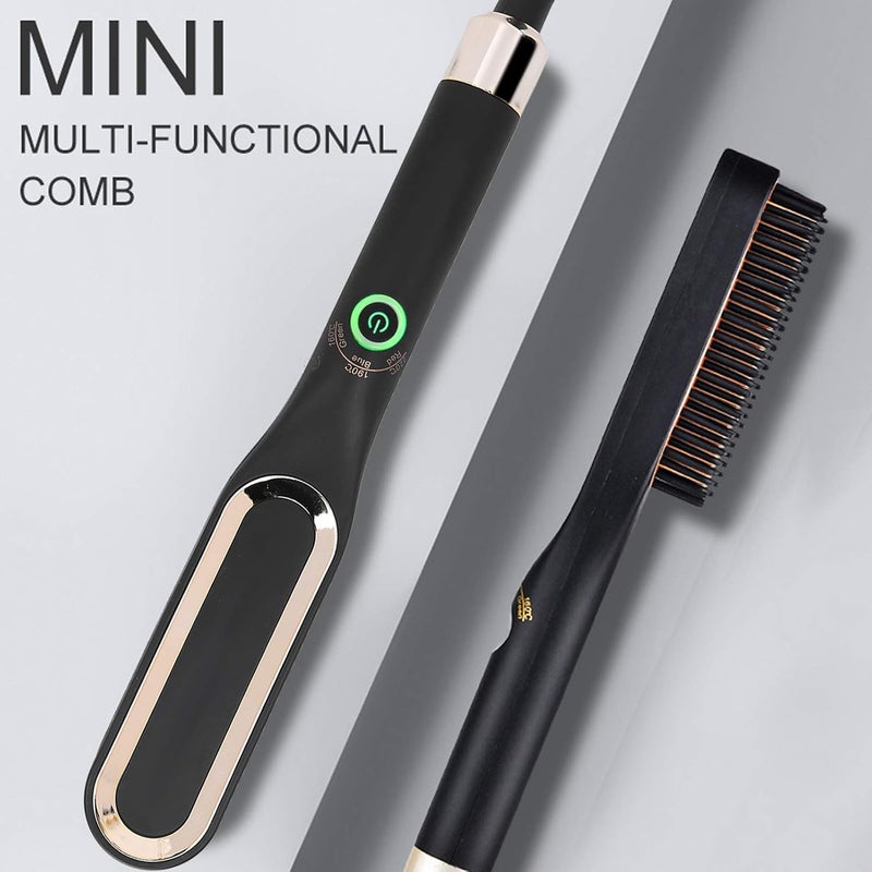 klarako Beard straightener for men, mini electric beard straightener, beard styling comb and hair straightener, PTC heating with constant temperature and 3 timer settings(#2) - Image 4