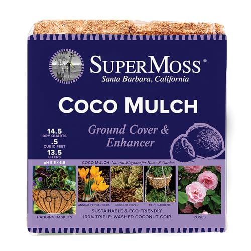 SuperMoss (23248) Coco Mulch, Mini Bale (0.6 ft3), Natural Brown - Image 1