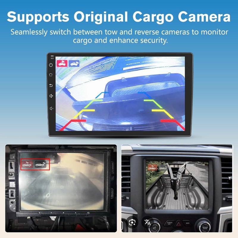 Junsun 5G WiFi Car Stereo for Dodge Ram 1500 2500 3500 2013-2019, Wireless CarPlay/Android Auto,9" HD IPS Display Support Cargo Rearview GPS DSP RDS BT AM/FM Auto AC 2GB+32GB ROM - Image 4