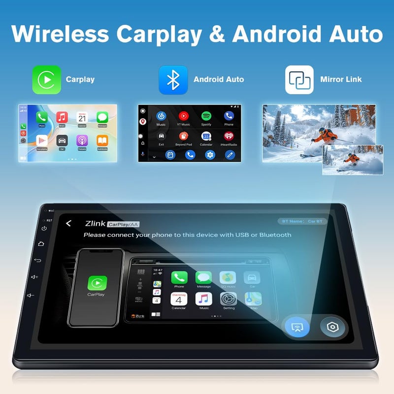 Junsun 5G WiFi Car Stereo for Dodge Ram 1500 2500 3500 2013-2019, Wireless CarPlay/Android Auto,9" HD IPS Display Support Cargo Rearview GPS DSP RDS BT AM/FM Auto AC 2GB+32GB ROM - Image 3