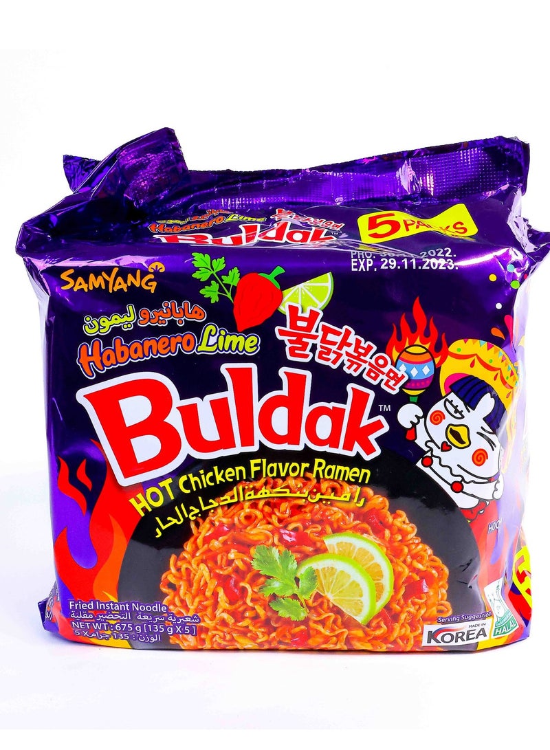 ساميانغ بولداك هابانيرو لايم 5x135جم - Image 1