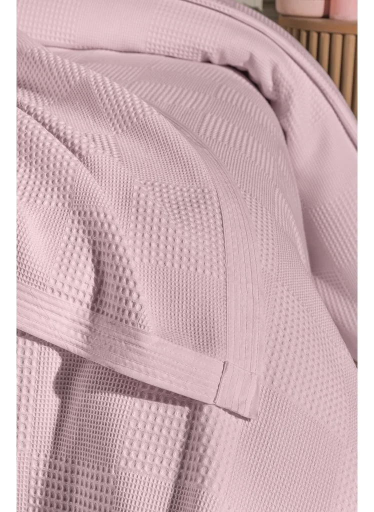 Mulberry Waffle Patterned Blanket, 100% Cotton, Thick Yarn, Soft, Double 220*240
