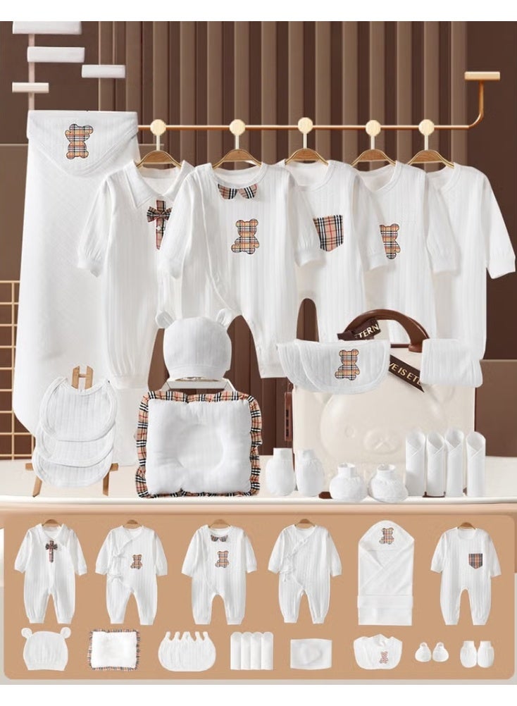 HOOKOR 23PCS Newborn Baby Gifts Set, Newborn Layette Gift Set, Baby Clothes Accessories Set for Boys and Girls, Premium Cotton, Perfect Gift Box with Beautifully Suitcase for Spring Summer Autumn Winter - Image 1