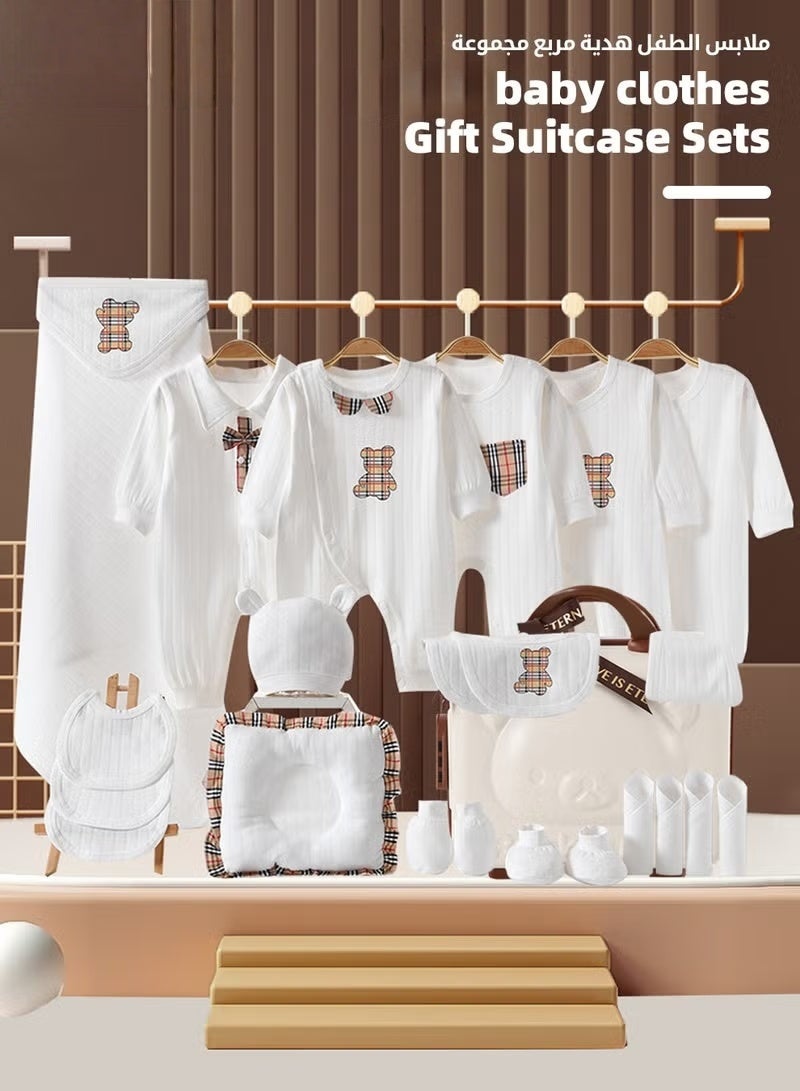 HOOKOR 23PCS Newborn Baby Gifts Set, Newborn Layette Gift Set, Baby Clothes Accessories Set for Boys and Girls, Premium Cotton, Perfect Gift Box with Beautifully Suitcase for Spring Summer Autumn Winter - Image 2