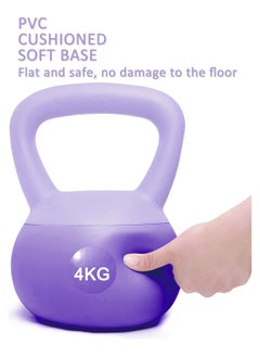 Generic PVC Soft Kettlebell Weights Strength Training Kettlebells for Weightlifting and Core Training(4KG)  - Image 2