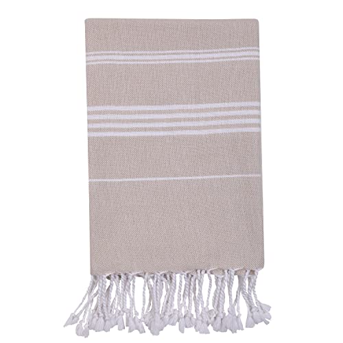 HABER Extra Large 100% Cotton Bath Towel, Size 94 X 178 cm, Quick Absorption and Faster Drying Towel – Ideal for Bath, Beach, Travel, Pool, Yoga (Pack of 1, XL Size, Beige) - Image 1