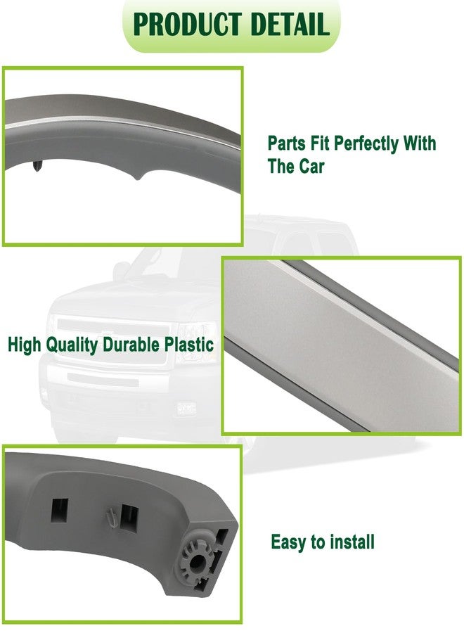 omoZone Interior Door Pull Handle Armrest Inside Grab Handle Front Left Driver Side Titanium Compatible with 2010-2014 Chevrolet Chevy Silverado GMC Sierra Replaces 25932418 - Image 5