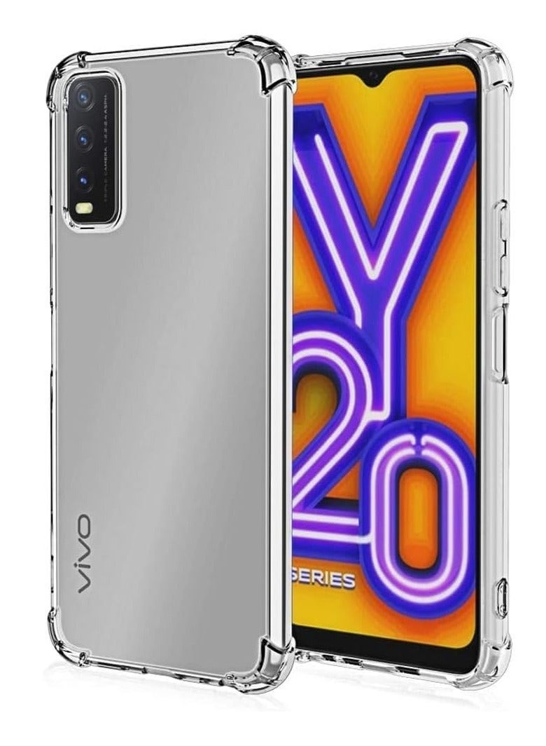 MUNTAQI New Bumper Case Compatible With VIVO Y20, Soft TPU Silicone Clear Transparent Shockproof Case Cover, Ultra-Thin Protective Bumper Shell for VIVO Y20 – Durable and Scratch-Resistant, Lightweight Design - Image 2