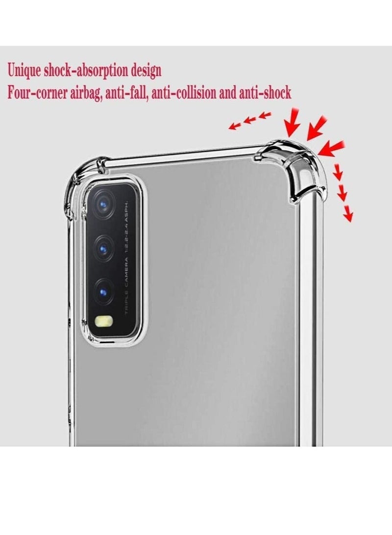 MUNTAQI New Bumper Case Compatible With VIVO Y20, Soft TPU Silicone Clear Transparent Shockproof Case Cover, Ultra-Thin Protective Bumper Shell for VIVO Y20 – Durable and Scratch-Resistant, Lightweight Design - Image 5