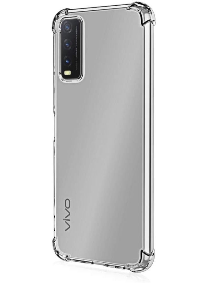 MUNTAQI New Bumper Case Compatible With VIVO Y20, Soft TPU Silicone Clear Transparent Shockproof Case Cover, Ultra-Thin Protective Bumper Shell for VIVO Y20 – Durable and Scratch-Resistant, Lightweight Design - Image 4