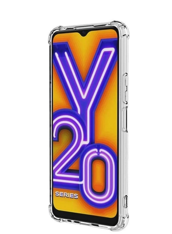 MUNTAQI New Bumper Case Compatible With VIVO Y20, Soft TPU Silicone Clear Transparent Shockproof Case Cover, Ultra-Thin Protective Bumper Shell for VIVO Y20 – Durable and Scratch-Resistant, Lightweight Design - Image 3