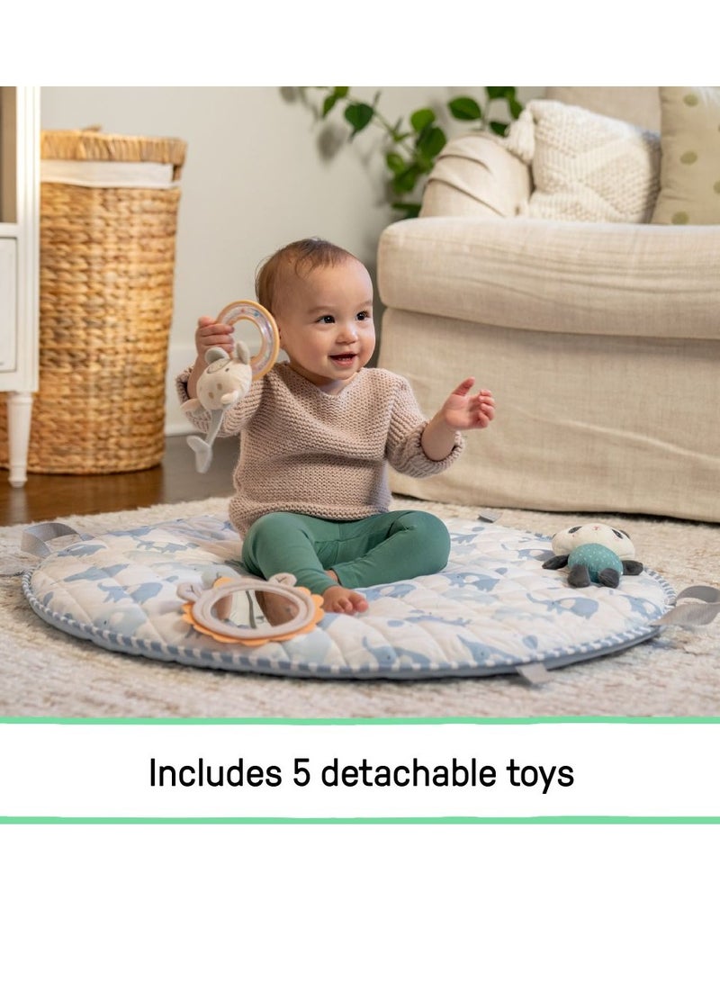 ingenuity Cozy Spot Reversible Duvet Activity Gym - Elephant March – For Ages 0–12 Months - Image 4