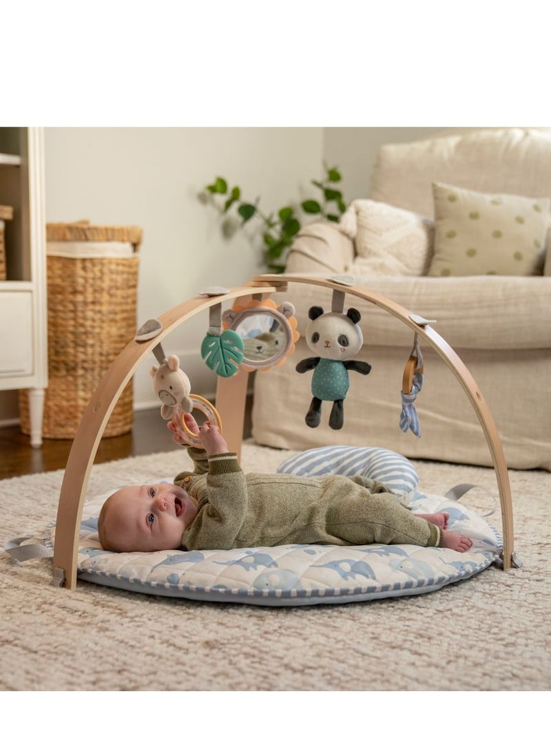 ingenuity Cozy Spot Reversible Duvet Activity Gym - Elephant March – For Ages 0–12 Months - Image 2