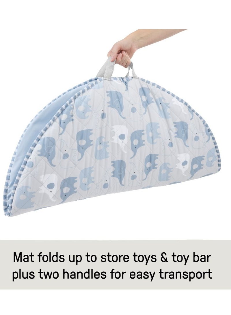 ingenuity Cozy Spot Reversible Duvet Activity Gym - Elephant March – For Ages 0–12 Months - Image 5