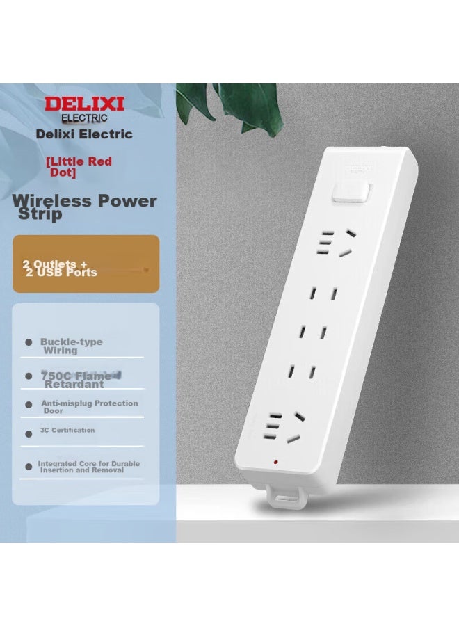 Delixi New National Standard Socket/power Strip/extension Cord, 5-outlet Wireless Power Strip Without Cord, Cd98j-hk2x3zw - Image 2