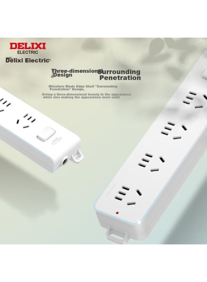 Delixi New National Standard Socket/power Strip/extension Cord, 5-outlet Wireless Power Strip Without Cord, Cd98j-hk2x3zw - Image 4