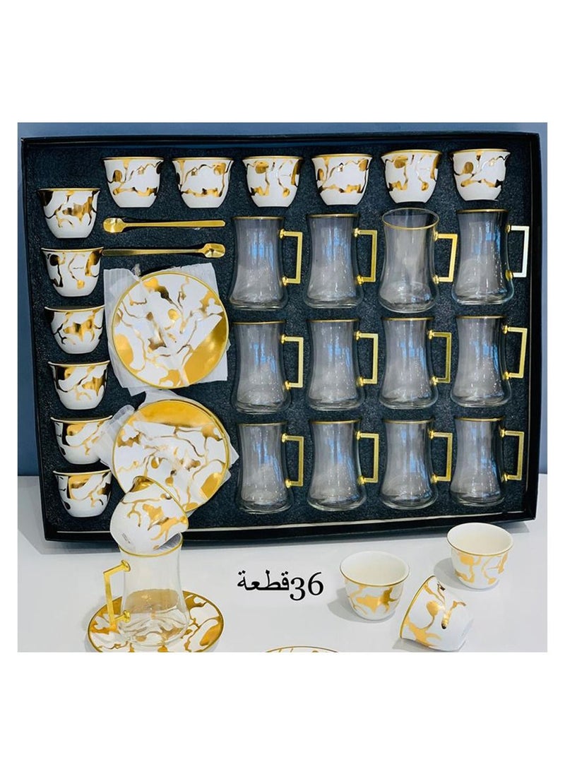 Generic - A set of 36-piece Arabic coffee cups for coffee and tea, a beautiful addition to your drinks. - Image 1
