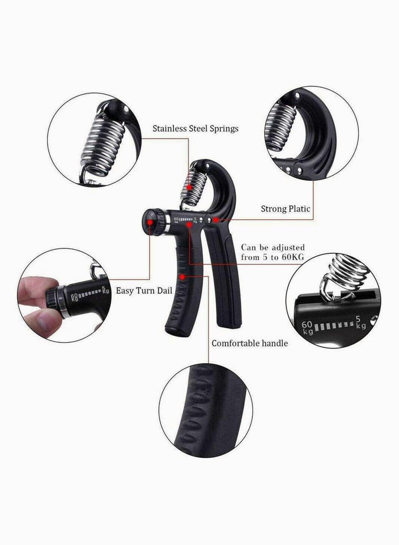 سيوسي مقوي قبضة اليد ، مجموعة أدوات تدريب قوة القبضة (مجموعة من 5 قطع) ، مجموعة أدوات تقوية اليد وقوة القبضة - مجموعة تقوية قبضة التمارين اليدوية ، ومقبض اليد من أجل القوة - Image 5
