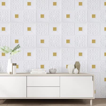 Barebeauty Wall Stickers Wallpaper PE Foam Brick Design DIY Decal (70 x 70 cm) 3D Frames PVC DIY Self Adhesive (Pack of 06) - Image 3