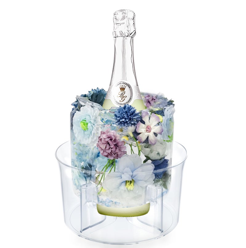 DamonLight Ice Molds, Ice Bucket, Ice Mold Wine Bottle Chiller, DIY Champagne Cocktails Clear Bucket Freezer Chiller, Any Floral or Fruits Decoration for Party, Wedding and Celebration, Beautiful with Creative - Image 1