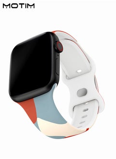 Motim Morandi Color Sport Bands Compatible with Apple Watch Band 42mm 44mm 45mm 49mm for Women/Men Waterproof Soft Silicone Replacement Strap Accessories for iWatch Ultra SE Series 8/7/6/5/4/3/2/1  - Image 4