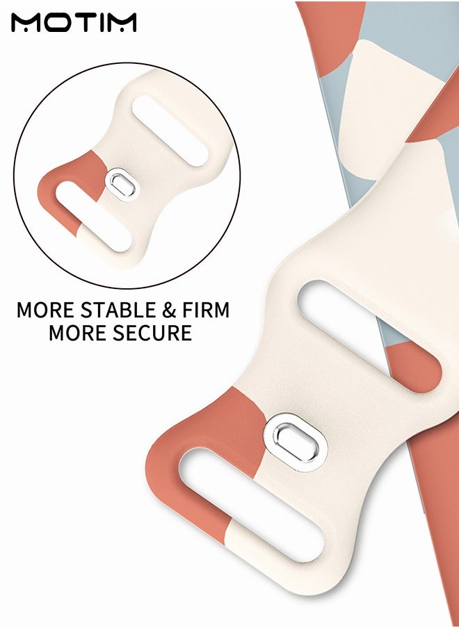 Motim - Morandi Color Sport Bands Compatible with Apple Watch Band 42mm 44mm 45mm 49mm for Women/Men Waterproof Soft Silicone Replacement Strap Accessories for iWatch Ultra SE Series 8/7/6/5/4/3/2/1 - Image 1
