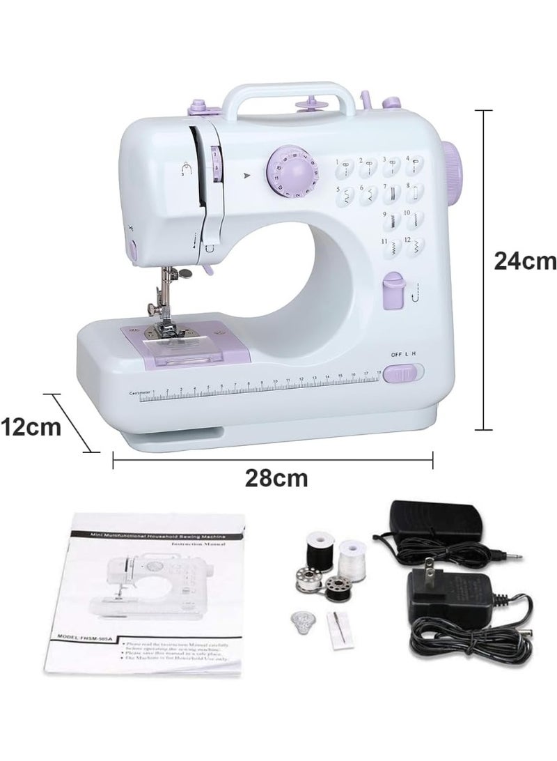 12 Stitch Multi-Function Household Sewing Machine, Portable Electric Sewing Machine, Double-line Two-speed Reverse Stitch - Image 2