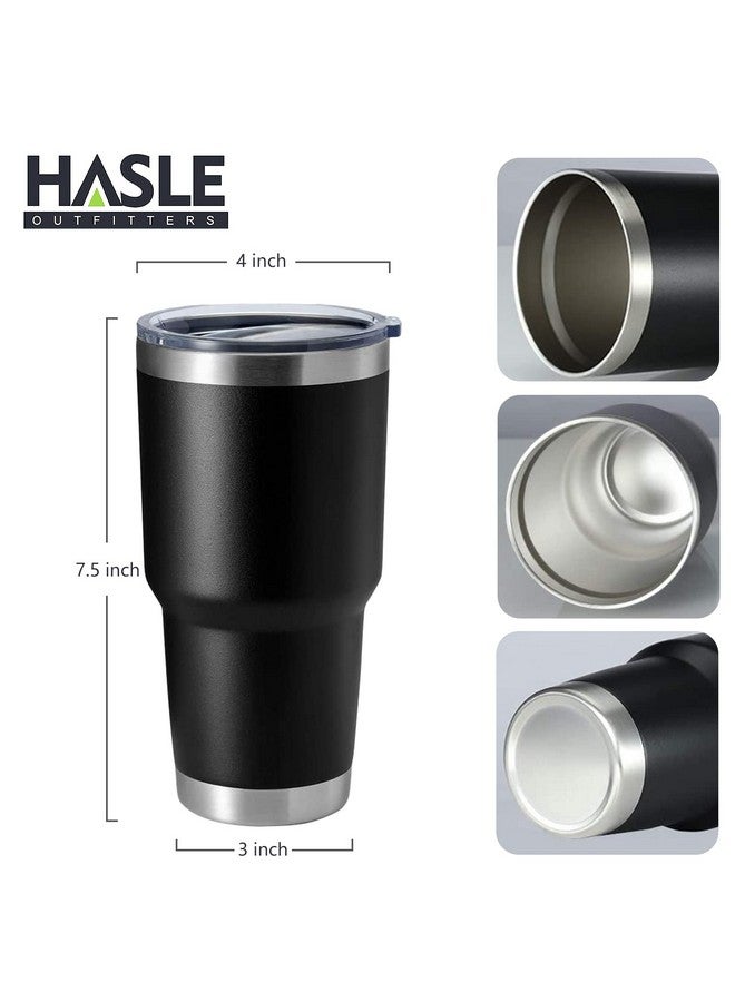 HASLE OUTFITTERS HASLE OUTFITTERS 30oz Stainless Steel Tumbler, Double Wall Vacuum Insulated Travel Mug Tumbler, Durable Insulated Coffee Mug, Gift Box Set (Black, 8)  - Image 3