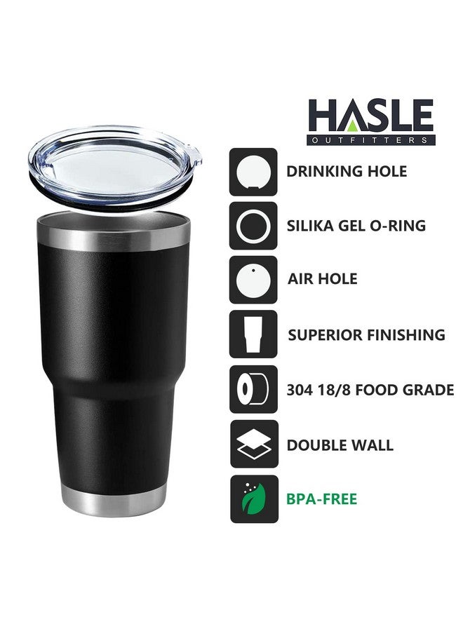 HASLE OUTFITTERS HASLE OUTFITTERS 30oz Stainless Steel Tumbler, Double Wall Vacuum Insulated Travel Mug Tumbler, Durable Insulated Coffee Mug, Gift Box Set (Black, 8)  - Image 2