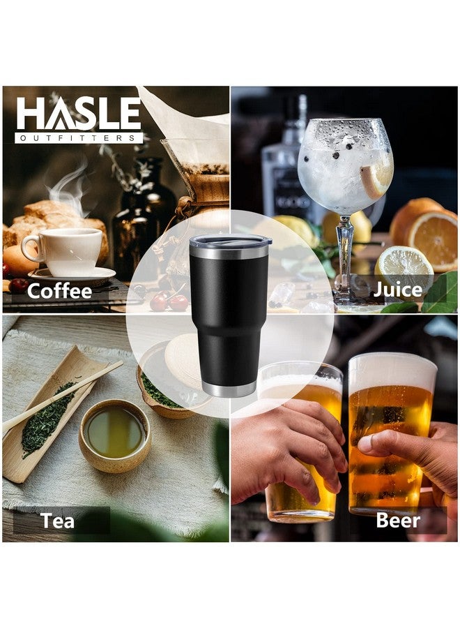 HASLE OUTFITTERS HASLE OUTFITTERS 30oz Stainless Steel Tumbler, Double Wall Vacuum Insulated Travel Mug Tumbler, Durable Insulated Coffee Mug, Gift Box Set (Black, 8)  - Image 5