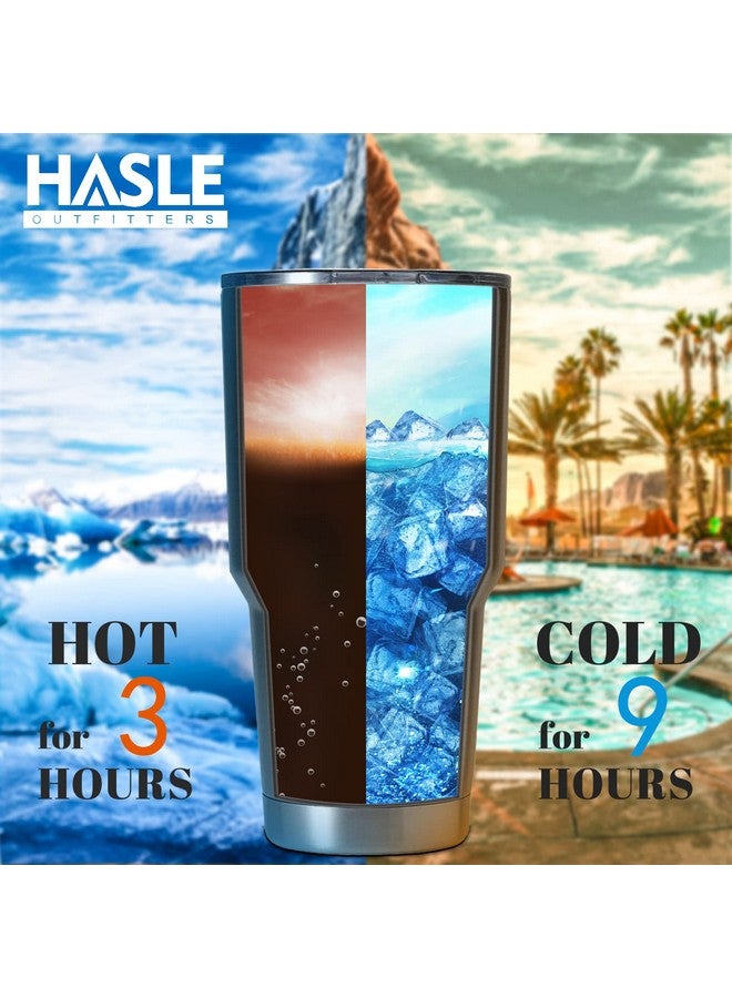 HASLE OUTFITTERS HASLE OUTFITTERS 30oz Stainless Steel Tumbler, Double Wall Vacuum Insulated Travel Mug Tumbler, Durable Insulated Coffee Mug, Gift Box Set (Black, 8)  - Image 4