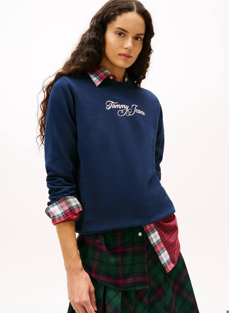 TOMMY JEANS Essential Logo Pullover Sweatshirt - Image 1