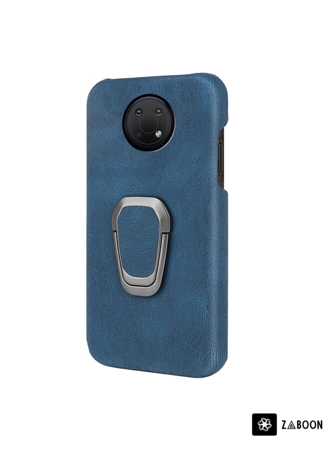 جرين تايجر جراب هاتف من البولي يوريثان مزود بحلقة لهاتف Nokia G10 (أزرق) - Image 2