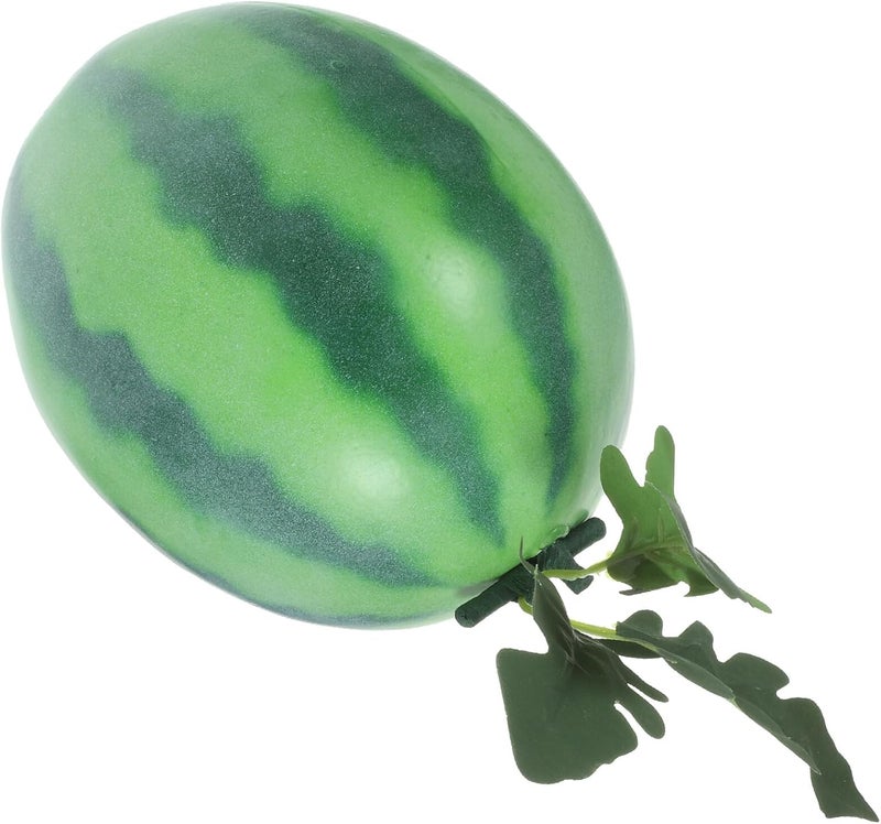DECHOUS Artificial Watermelon Foam Fruit Model Simulation Faux Watermelon Photo Prop for Home Decor Educational Display and Photography Accessories Leaf Design - Image 1
