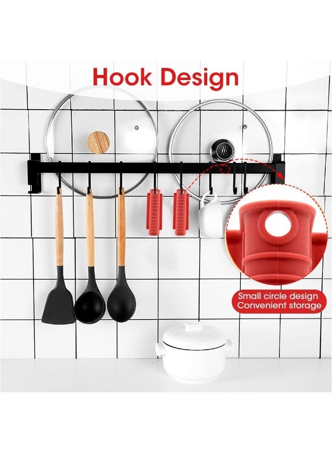 Silicone Hot Handle Holder Covers Heat Resistant Non Slip Pot And Skillet Handle Sleeves for Cast Iron Cookware And Frying Pans 4 Pack Red - Image 2