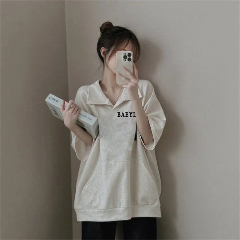 Manufacturers American Korean Fashion Brand T-Shirt Short Sleeve Women'S Plus Size Handsome Ins Fashion Unique Summer Color Contrast - Image 4