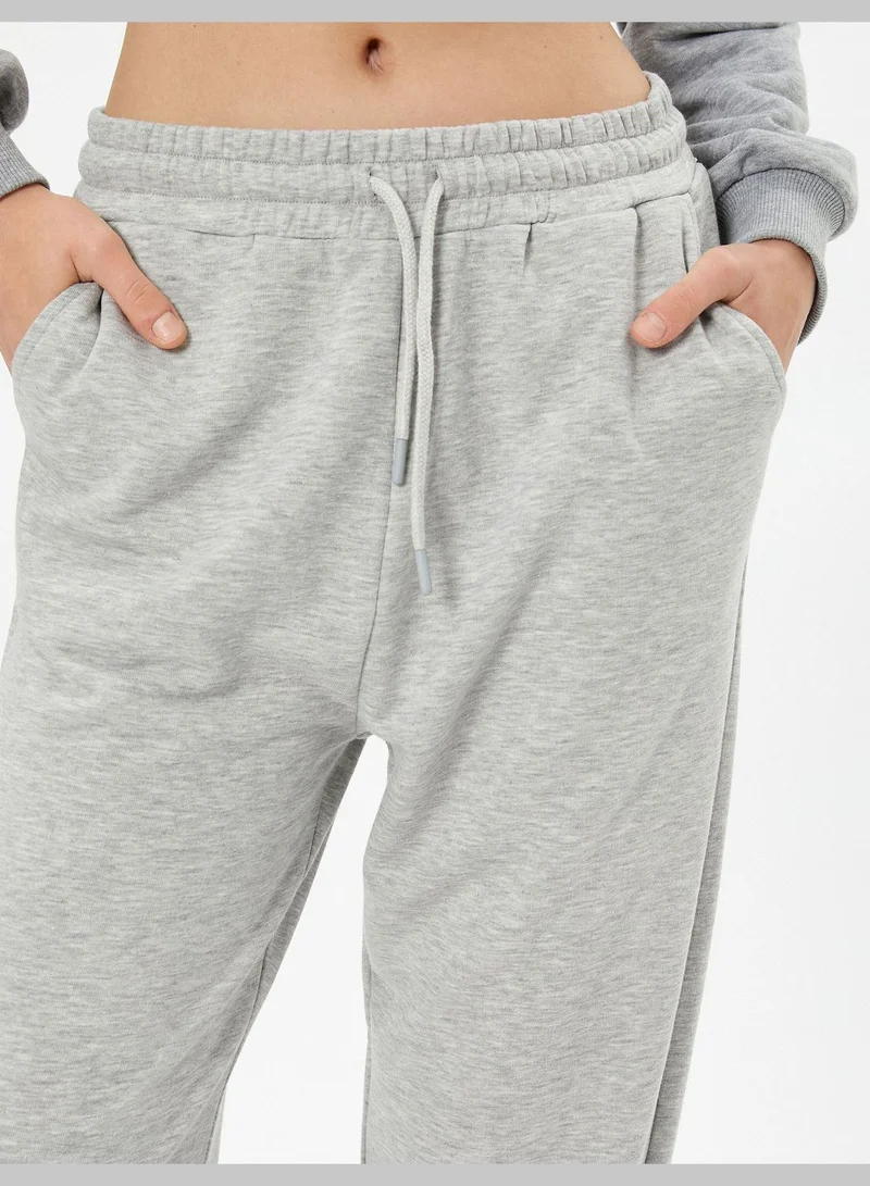 KOTON Cotton Drawstring Jogger Sweatpants