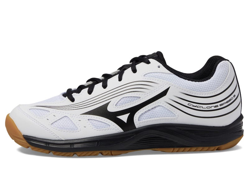 Mizuno حذاء الكرة الطائرة للسيدات من ميزونو سيكلون سبيد 3، أبيض/أسود، 8 أمريكي - Image 5