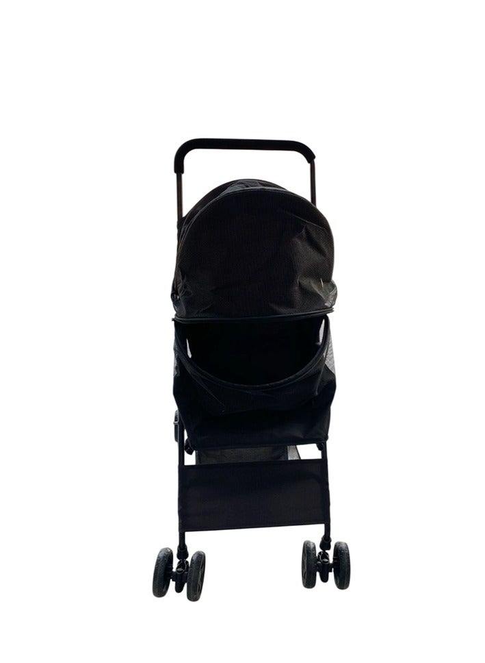 Luxury Portable Four wheels Cat Pet Carrier Japan Pet Stroller for Cat and Dog to Travel Outdoor Walker 62x47x95cm