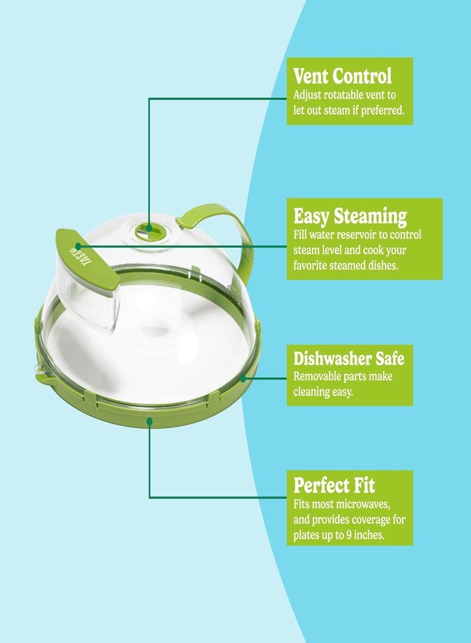 تيستي غطاء ميكروويف لذيذ مع مدخل ماء، أخضر، قطعة واحدة - Image 4