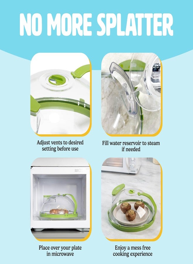 تيستي غطاء ميكروويف لذيذ مع مدخل ماء، أخضر، قطعة واحدة - Image 3