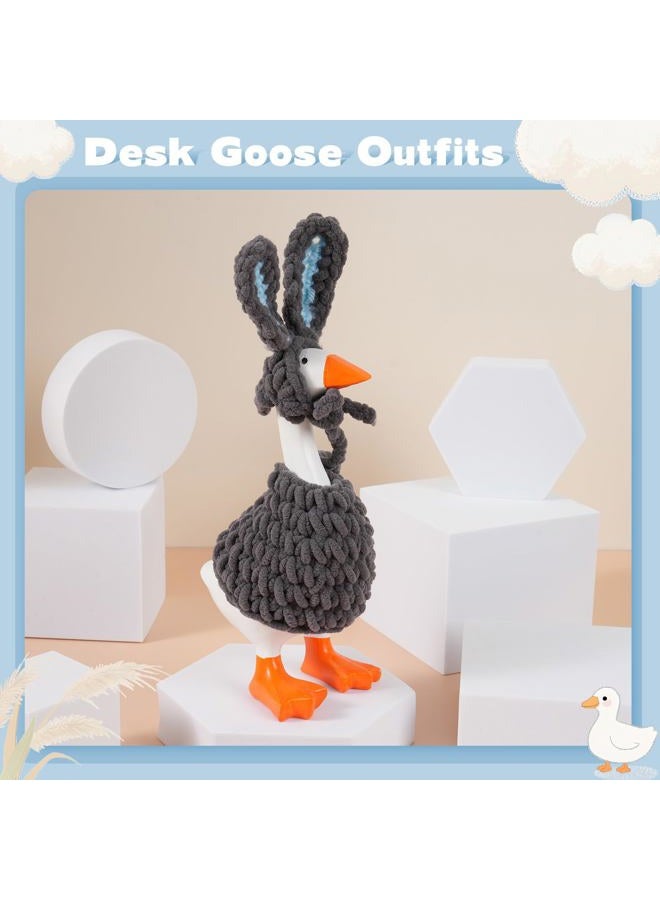 linastu 7inch Rabbit Desk Goose Outfits, Mini Desktop Goose Clothes Desk Goose Accessories Set for Magnetic Goose Statue (Rabbit) - Image 5