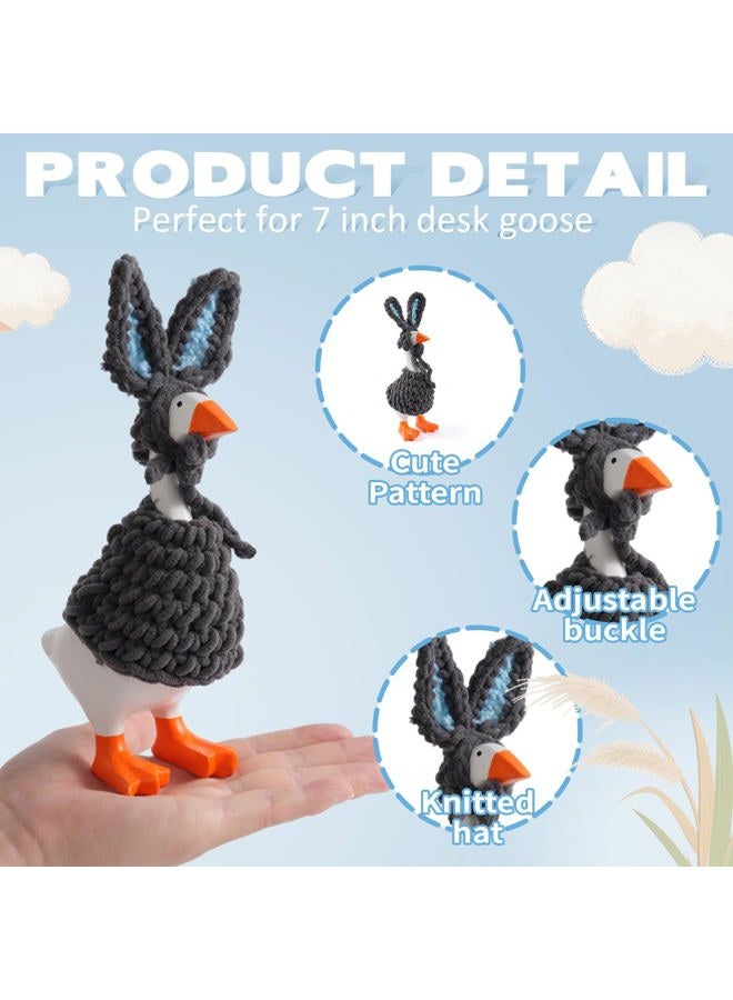 linastu 7inch Rabbit Desk Goose Outfits, Mini Desktop Goose Clothes Desk Goose Accessories Set for Magnetic Goose Statue (Rabbit) - Image 2