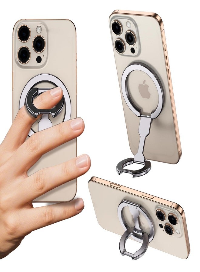 CloudValley for Magsafe Phone Grip Holder - Adjustable Dual-Sided Magnetic Finger Ring Stand 4-in-1, Compatible with iPhone 17/16-12 & MagSafe Car Mounts - Image 1