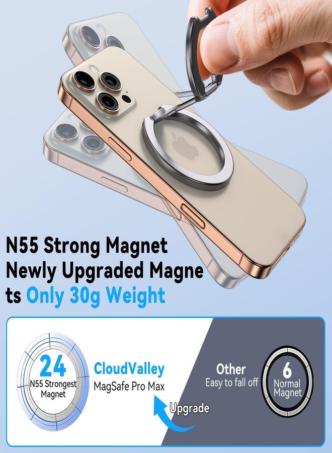 CloudValley for Magsafe Phone Grip Holder - Adjustable Dual-Sided Magnetic Finger Ring Stand 4-in-1, Compatible with iPhone 17/16-12 & MagSafe Car Mounts - Image 5