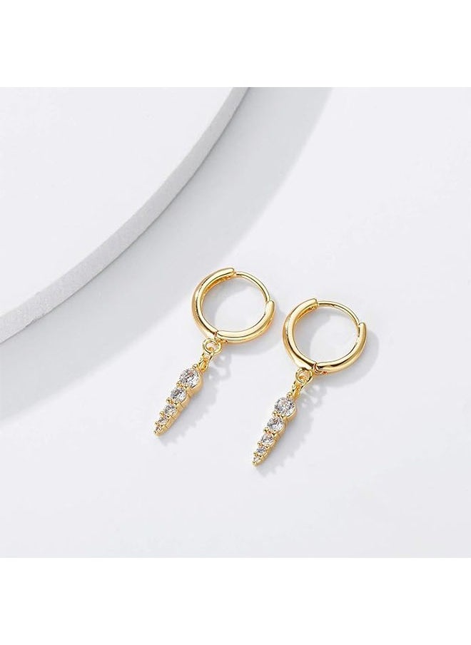 Mevecco - Women Gold Huggie Hoop Earrings Dangle Drop 14K Gold Filled Small Boho Beach Simple Delicate Handmade Hypoallergenic Jewelry Gift - Image 1
