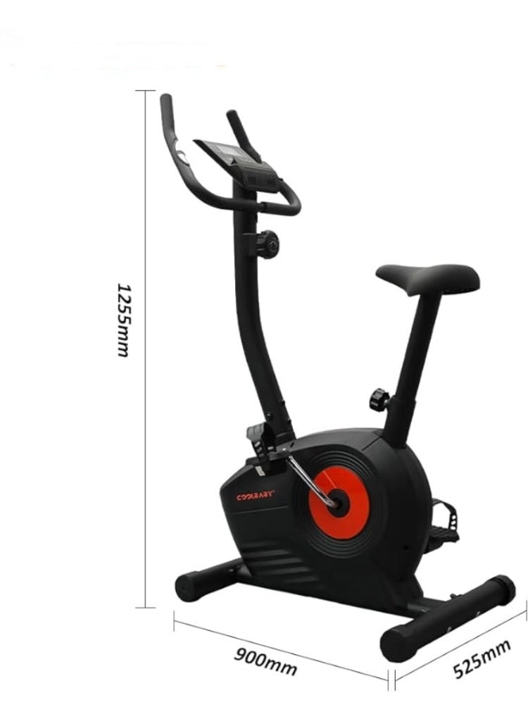 Cool Baby Style Upright exercise bike for home office fitness Exercise bike with 8 levels of adjustable magnetic resistance Adjustable seat LCD display - Image 3