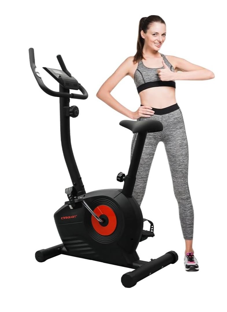 Cool Baby Style Upright exercise bike for home office fitness Exercise bike with 8 levels of adjustable magnetic resistance Adjustable seat LCD display  - Image 1