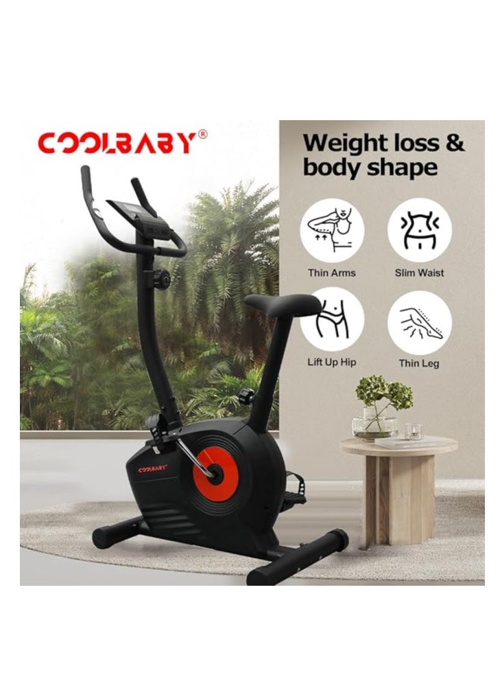 Cool Baby Style Upright exercise bike for home office fitness Exercise bike with 8 levels of adjustable magnetic resistance Adjustable seat LCD display  - Image 4