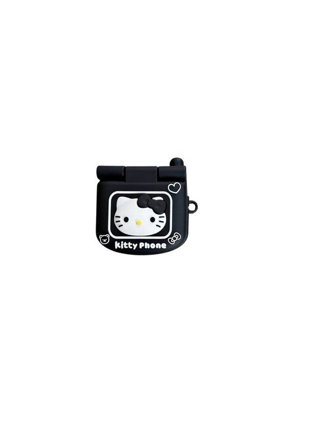 Generic - Cute Cartoon Phone AirPods Pro Protective Shell 1/2 Generation Bluetooth Headset AirPods3-Color:Telephone Kt [single Shell]-Model:Airpods 3 - Image 1